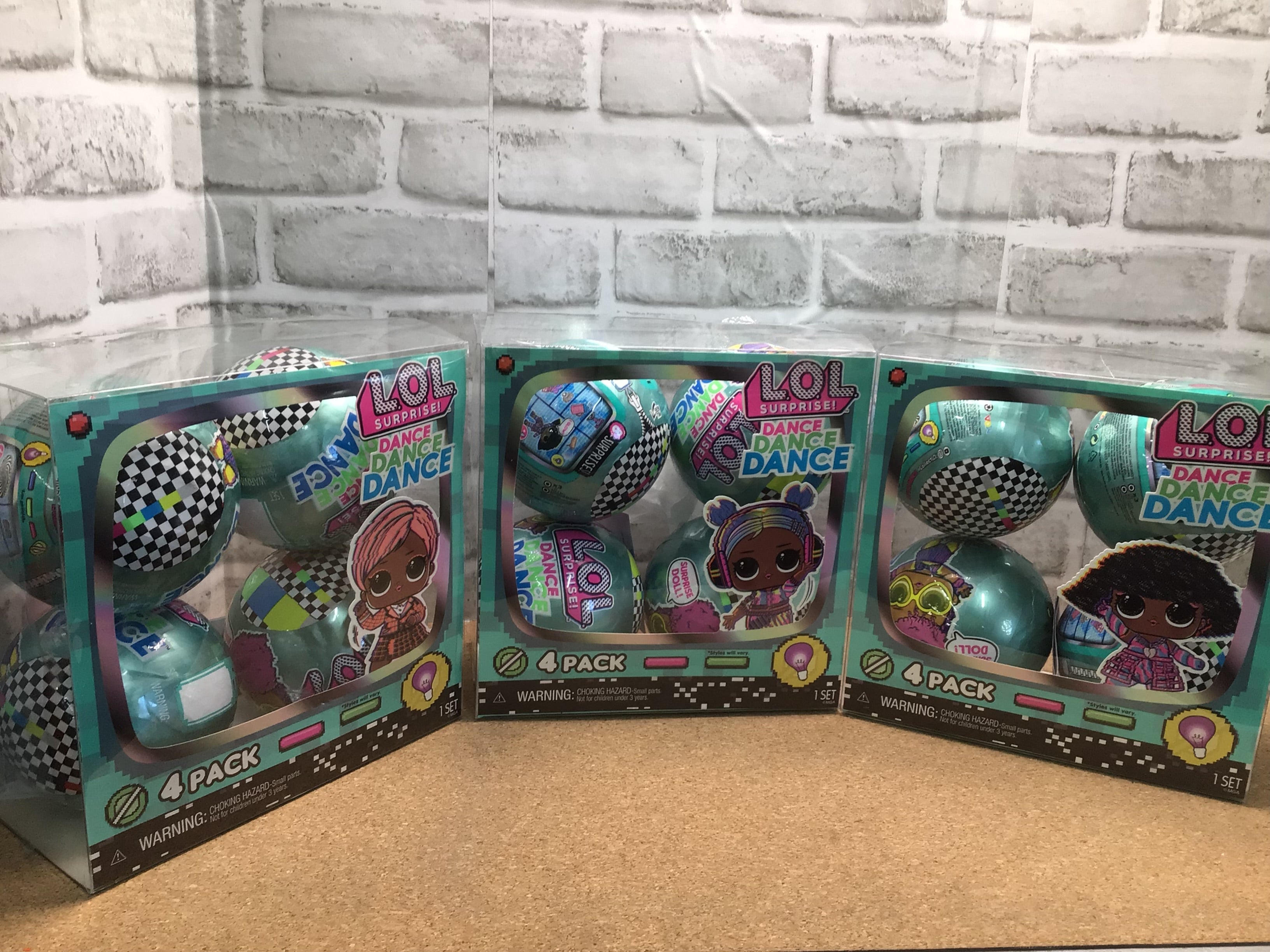 Lol Surprise Dance Dance Dance 4 Pack/Sold in a lot of 3 for a total of 12 balls (7921580998894)
